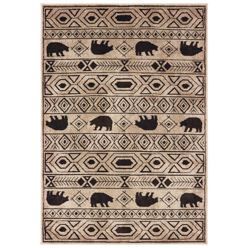 WOODLANDS Ivory 5' 3 X  7' 3 Area Rug. Picture 1