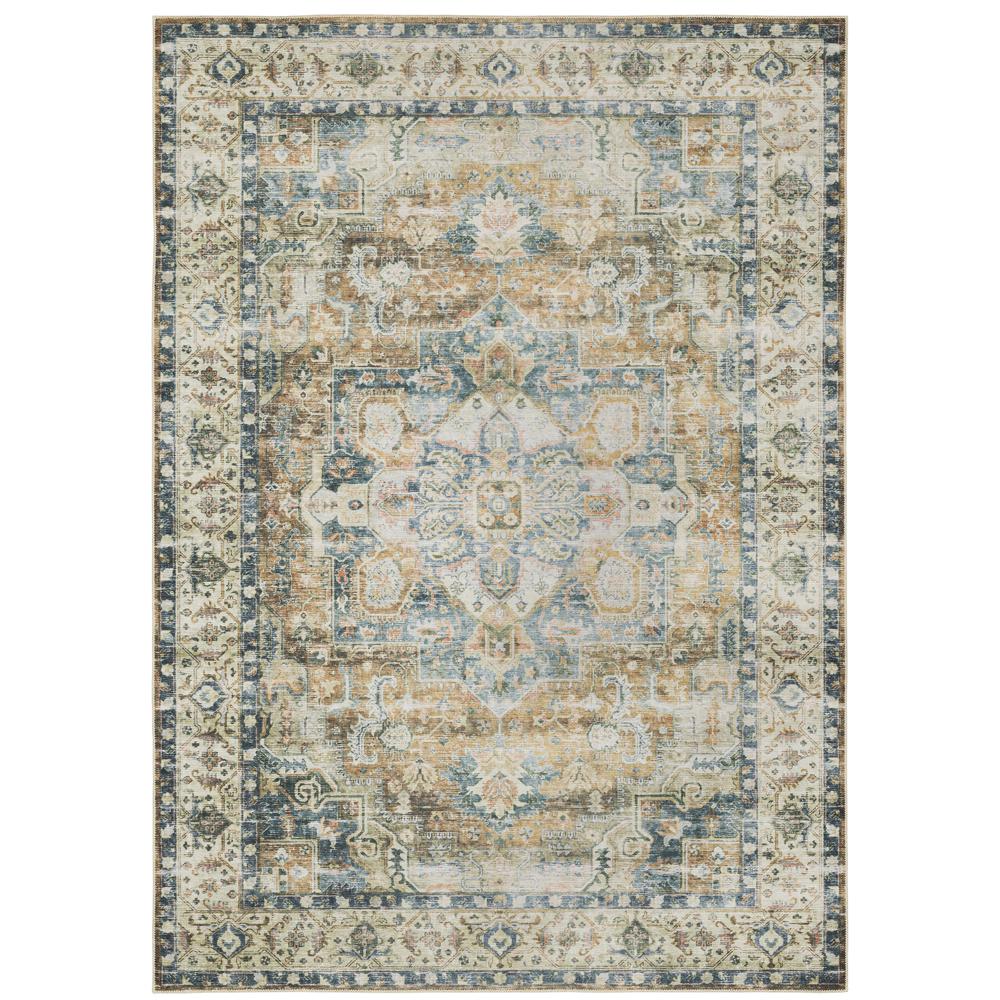 CHARLESTON Blue 7' 6 X 10' Area Rug. Picture 1