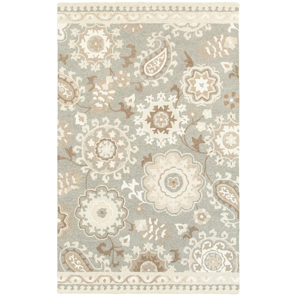 CRAFT Grey 10' X 13' Area Rug. Picture 1