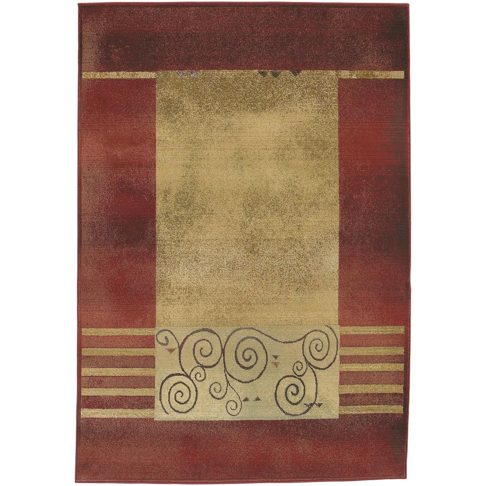 GENERATIONS Red 5' 3 X  7' 6 Area Rug. Picture 1