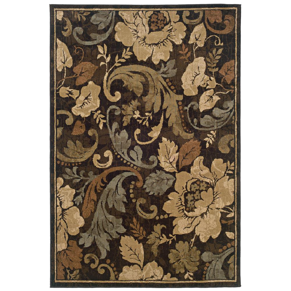 HUNTINGTON Brown 7'10 X 10' Area Rug. Picture 1