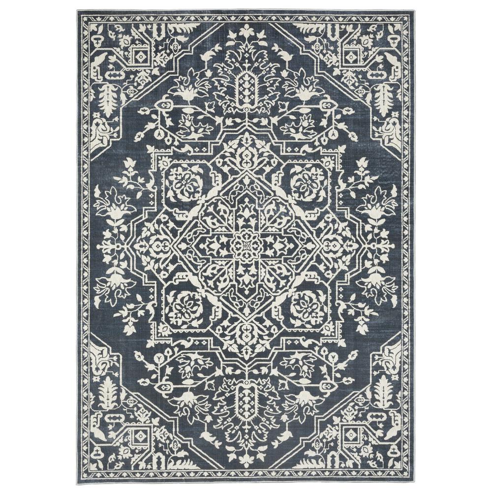 INTRIGUE Blue 6' 7 X  9' 6 Area Rug. Picture 1