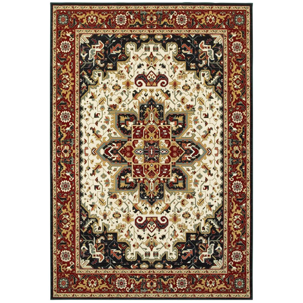 KASHAN Red 6' 7 X  9' 6 Area Rug. Picture 1