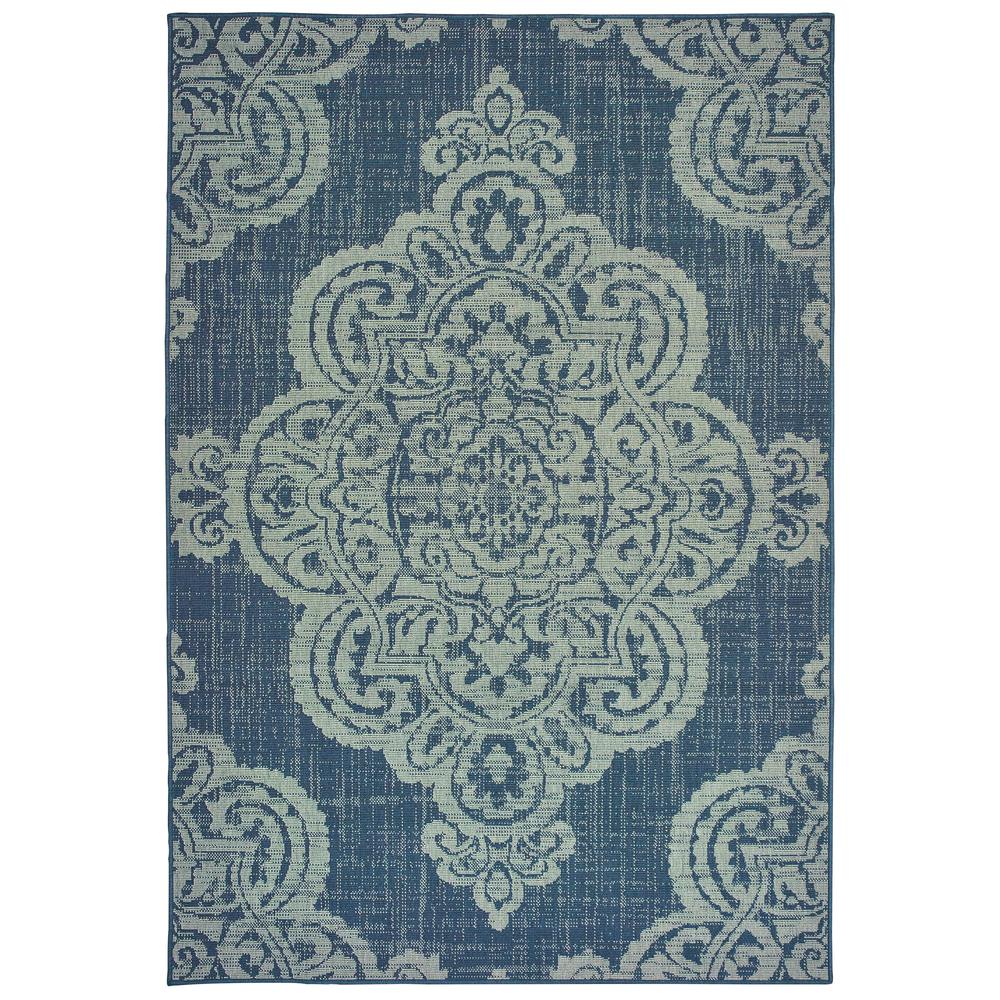 MARINA Navy 5' 3 X  7' 6 Area Rug. Picture 1