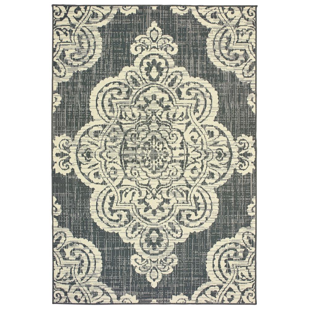 MARINA Grey 5' 3 X  7' 6 Area Rug. Picture 1