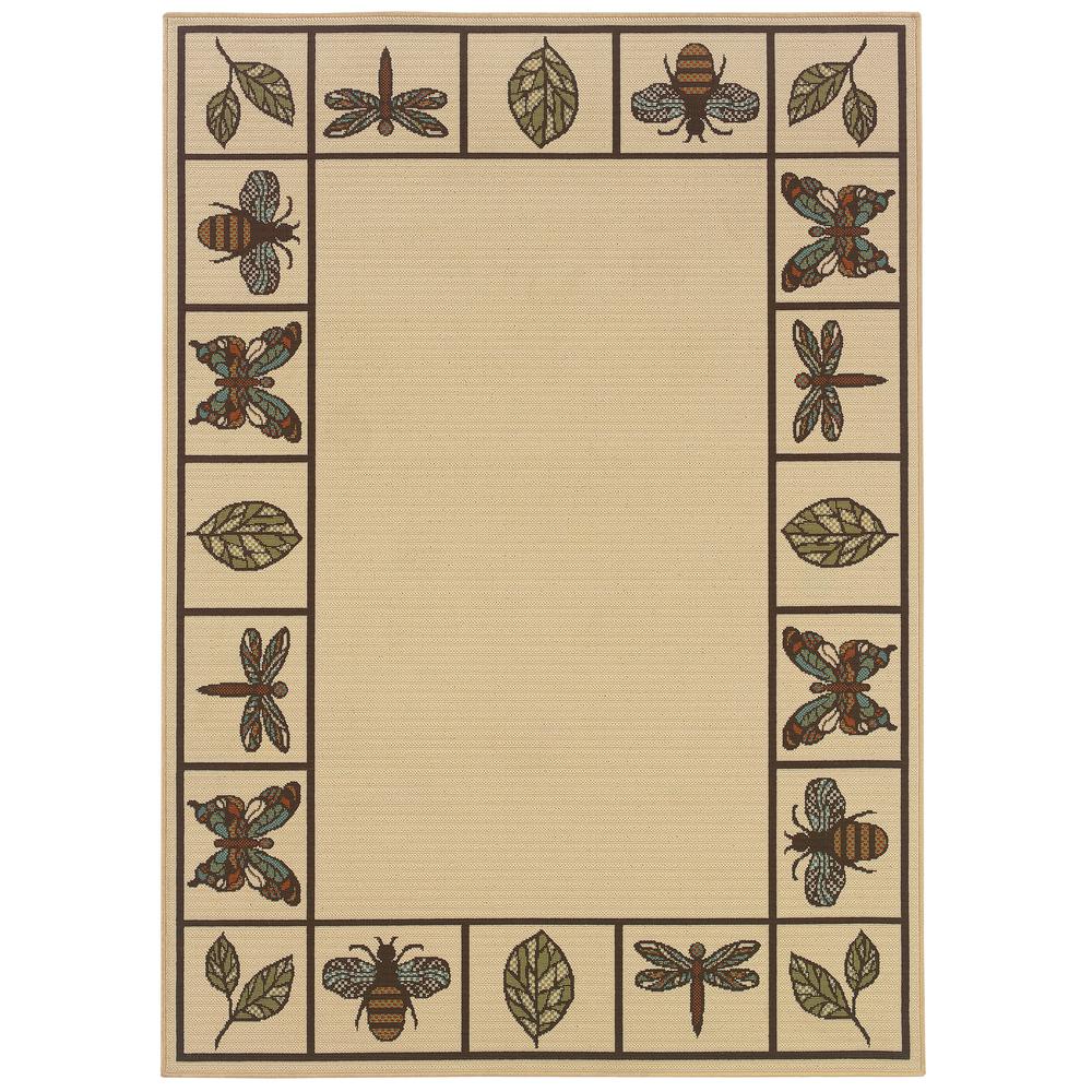 MONTEGO Ivory 5' 3 X  7' 6 Area Rug. Picture 1