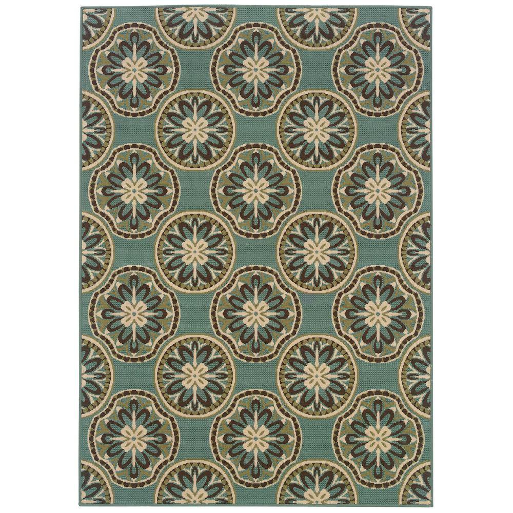 MONTEGO Blue 5' 3 X  7' 6 Area Rug. Picture 1