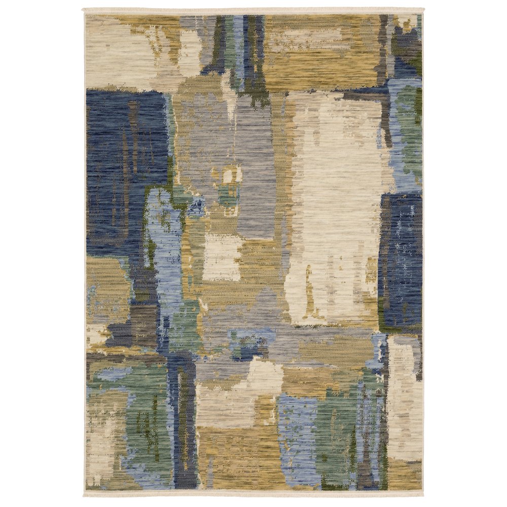 SOLERI SOL055' 3" X  7' 6" Blue color rug. Picture 1