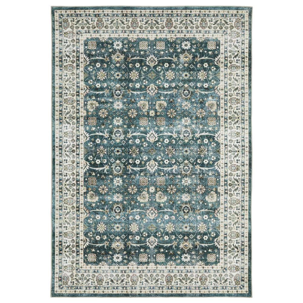 SUMTER Teal 5' X  7' Area Rug. Picture 1