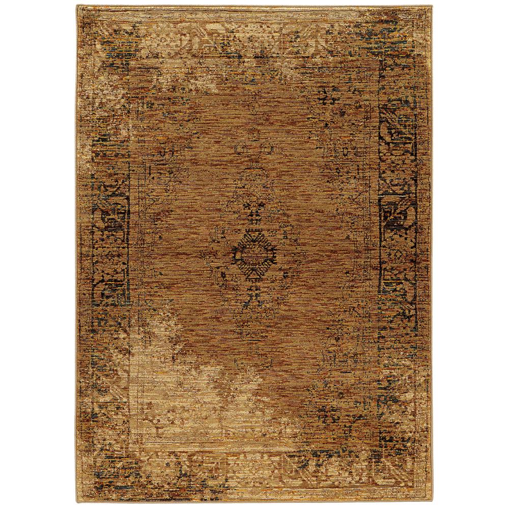 ANDORRA Gold 7'10 X 10'10 Area Rug. Picture 1
