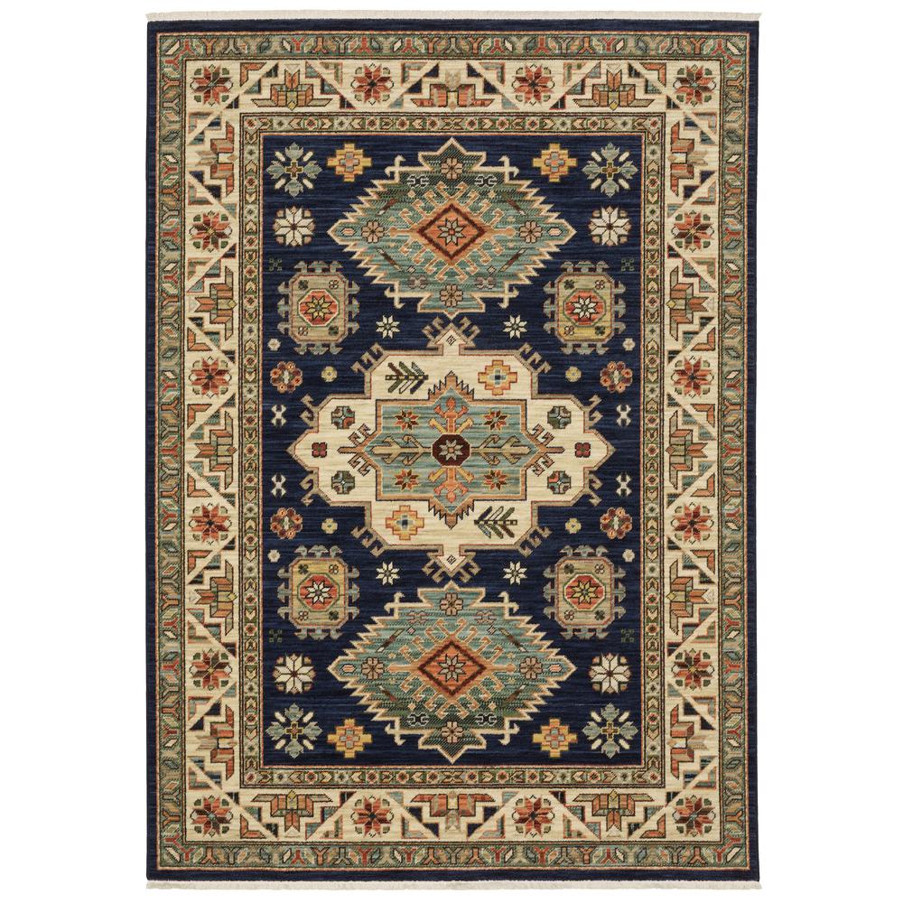 LILIHAN Navy 7'10 X 10'10 Area Rug. Picture 1