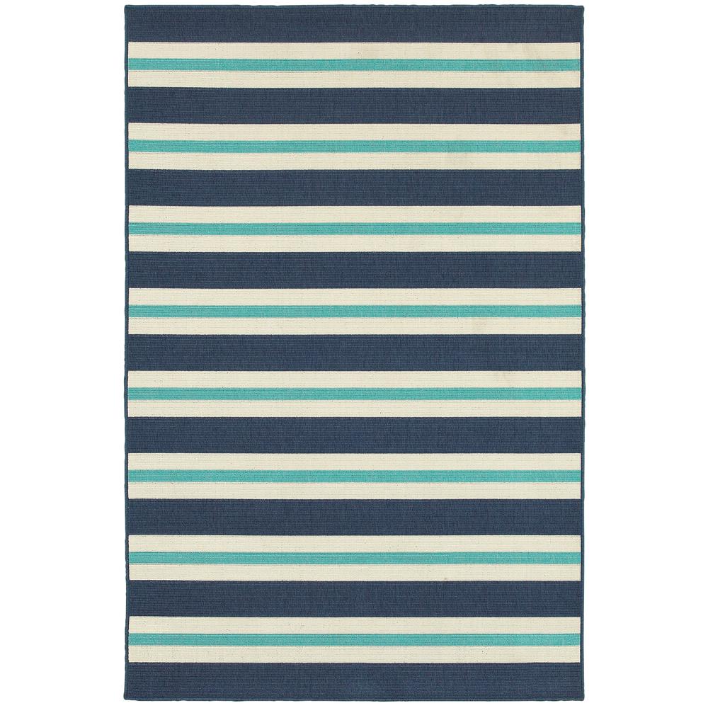 MERIDIAN Blue 7'10 X 10'10 Area Rug. Picture 1
