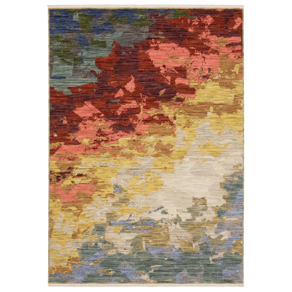 SOLERI SOL046' 7" X  9' 6" Beige color rug. Picture 1