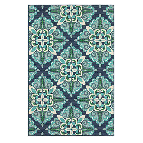 MERIDIAN Blue 7'10 Area Rug. Picture 1