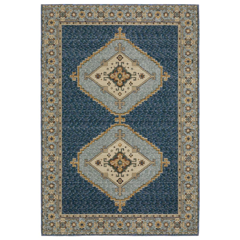 ANDORRA Blue 6' 7 X  9' 6 Area Rug. The main picture.