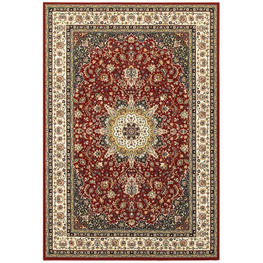 KASHAN Red 9'10 X 12'10 Area Rug. The main picture.