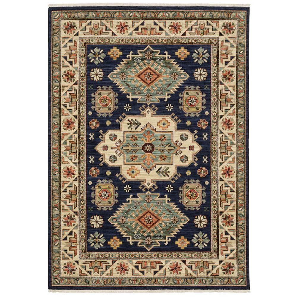 LILIHAN Navy 9'10 X 12'10 Area Rug. Picture 1