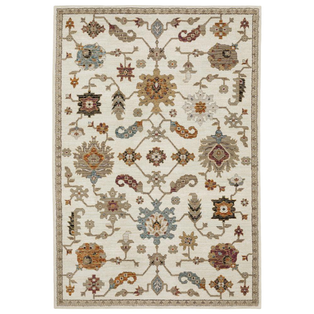 ANDORRA Ivory 7'10 X 10'10 Area Rug. Picture 1