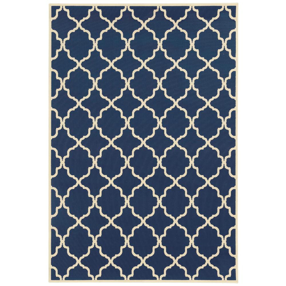 RIVIERA Navy 8' 6 X 13' Area Rug. Picture 1