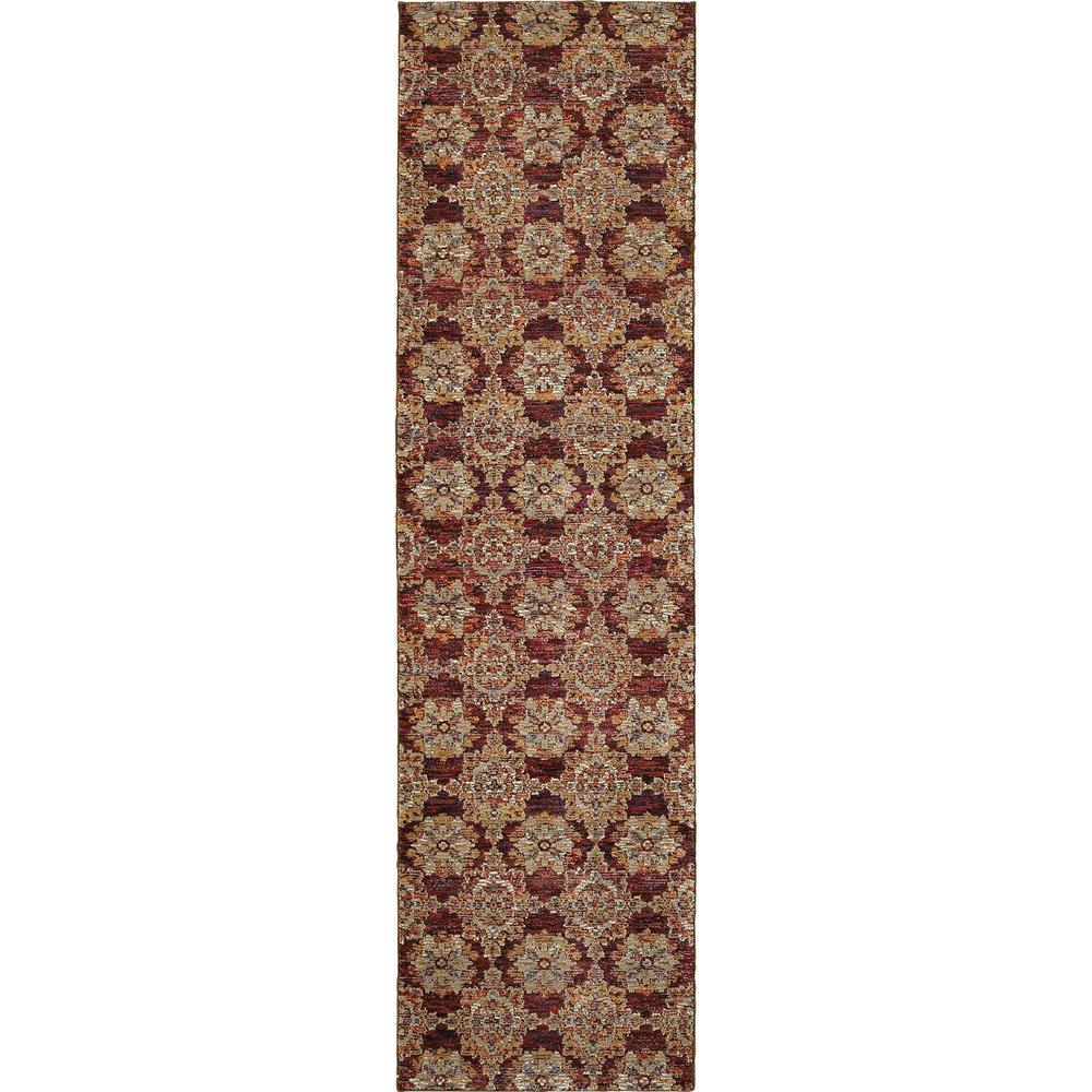 ANDORRA Red 2' 3 X  8' Area Rug. Picture 1
