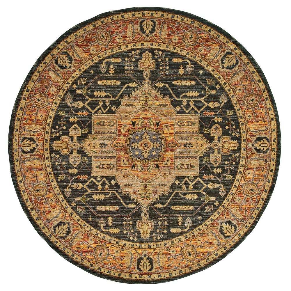 ANDORRA Gold 7'10 Area Rug. Picture 1