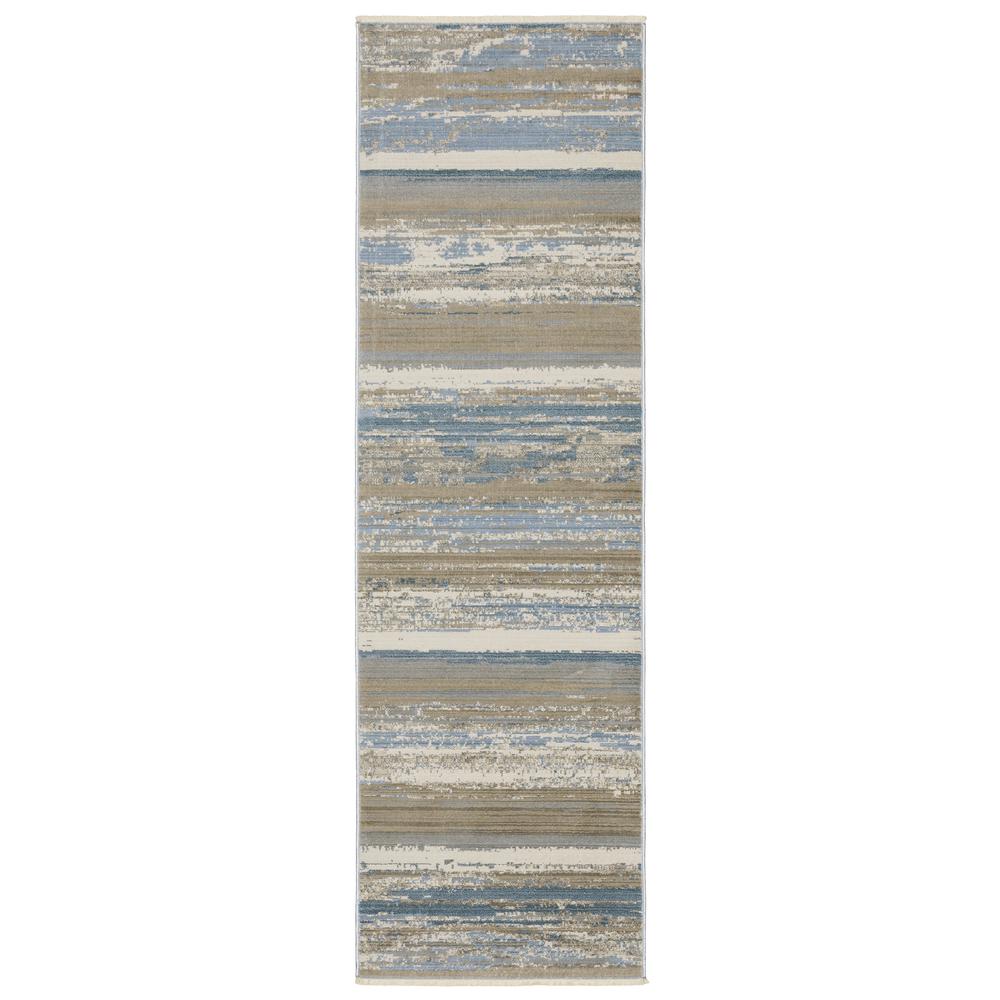 BAUER Blue 2' 3 X  7' 6 Area Rug. Picture 1