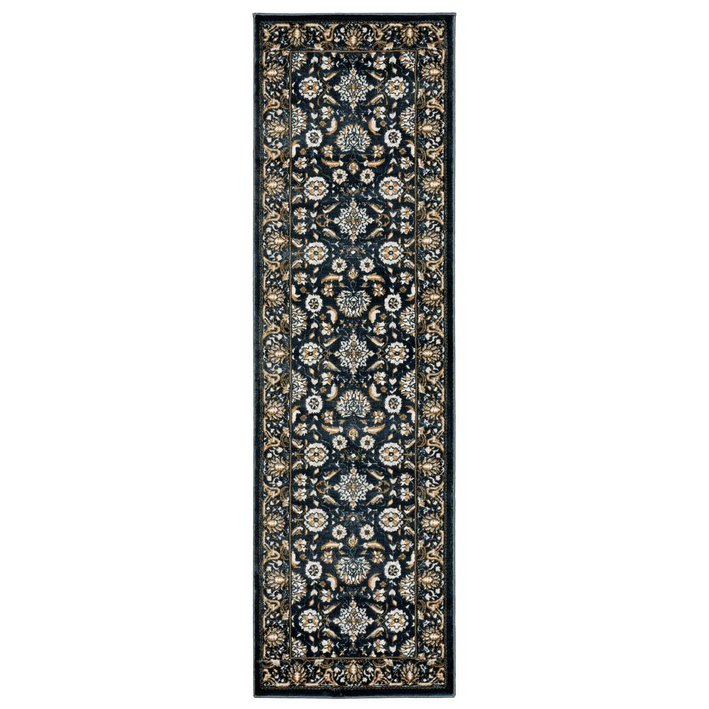 BOWEN Navy 2' 3 X  7' 6 Area Rug. Picture 1