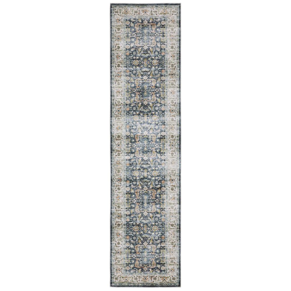 CHARLESTON Blue 2' X  8' Area Rug. Picture 1