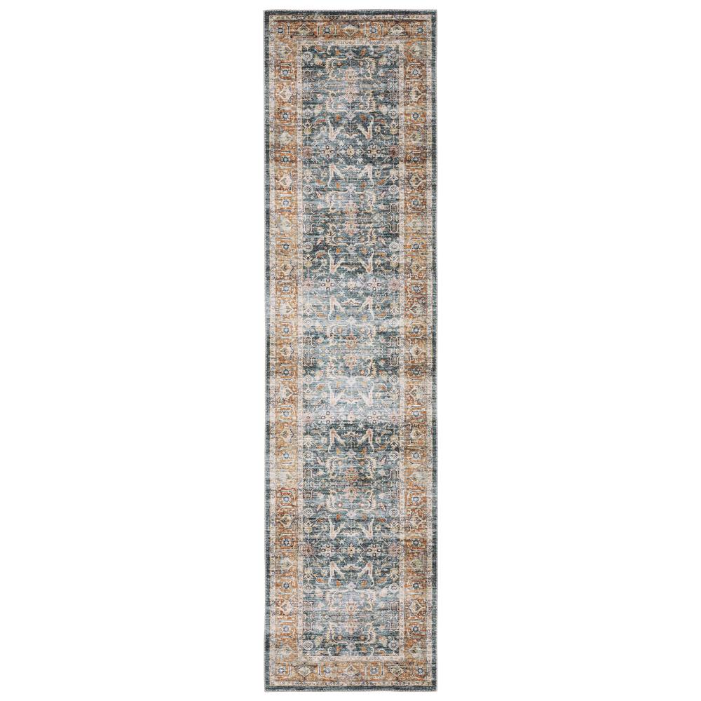 CHARLESTON Blue 2' X  8' Area Rug. Picture 1