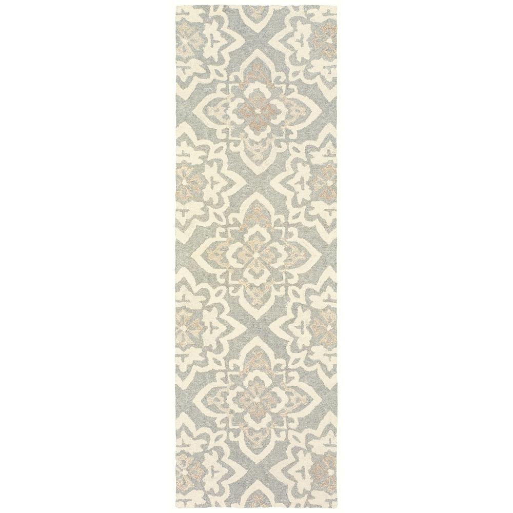 CRAFT Grey 2' 6 X  8' Area Rug. Picture 1