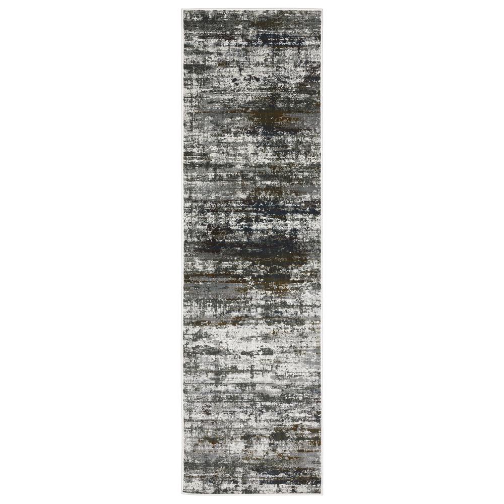GEMINI Charcoal 2' 3 X  7' 6 Area Rug. Picture 1