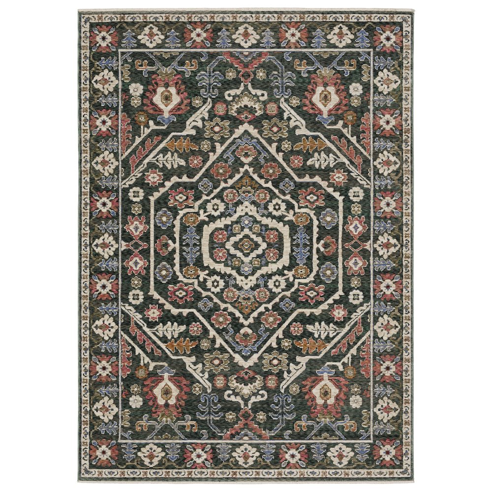 HASTINGS HA02B2' 3" X  7' 6" Green color rug. Picture 1