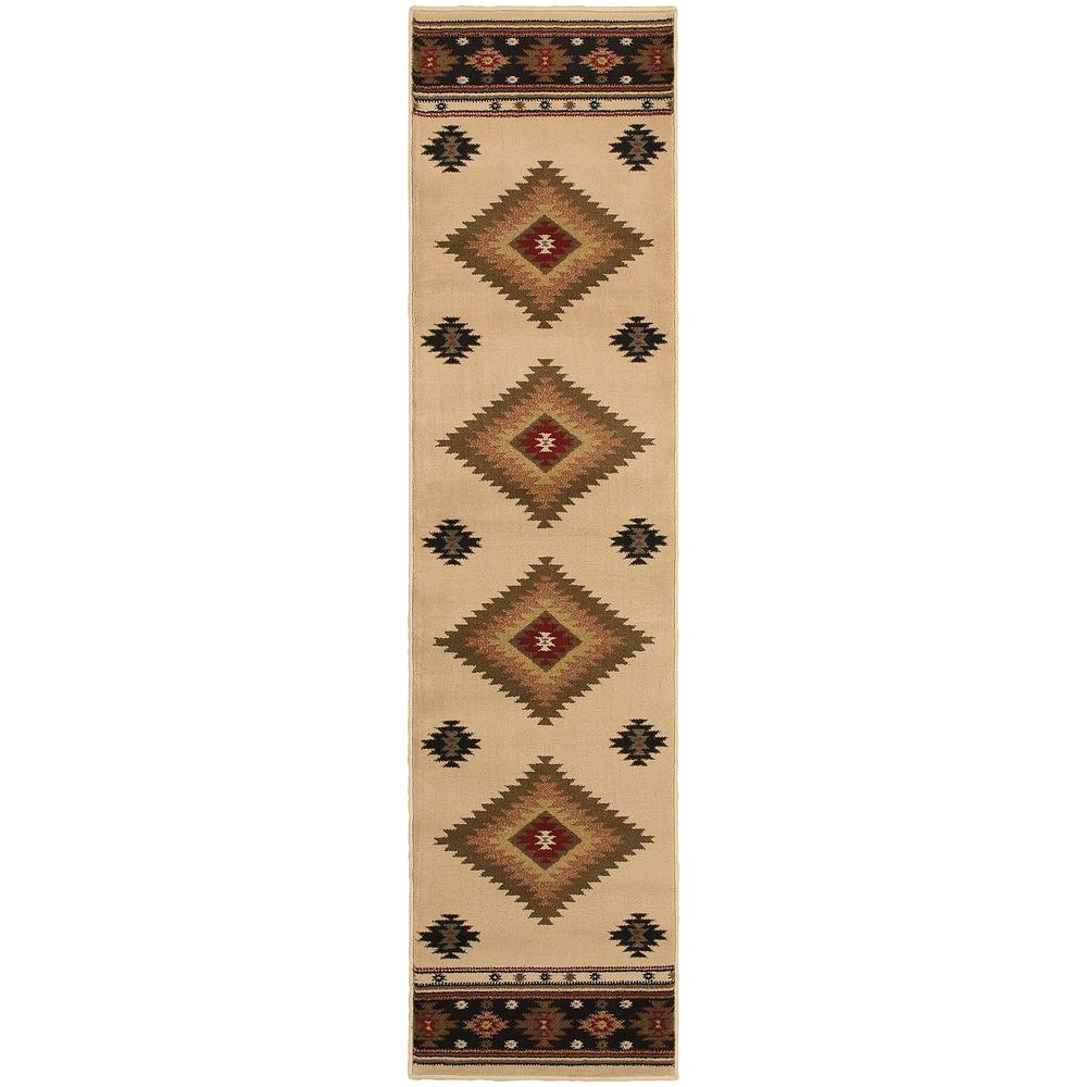 HUDSON Beige 1'10 X  7' 6 Area Rug. Picture 1