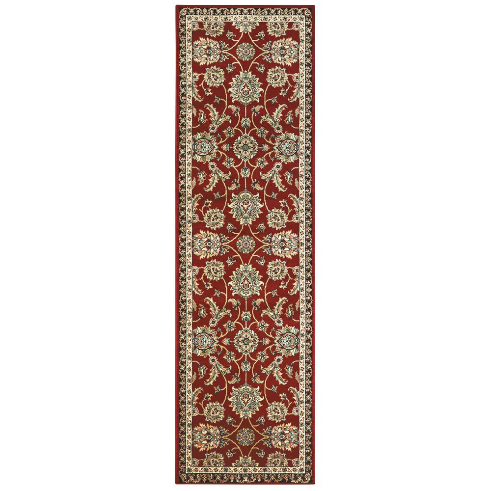 KASHAN Red 2' 3 X  7' 6 Area Rug. The main picture.