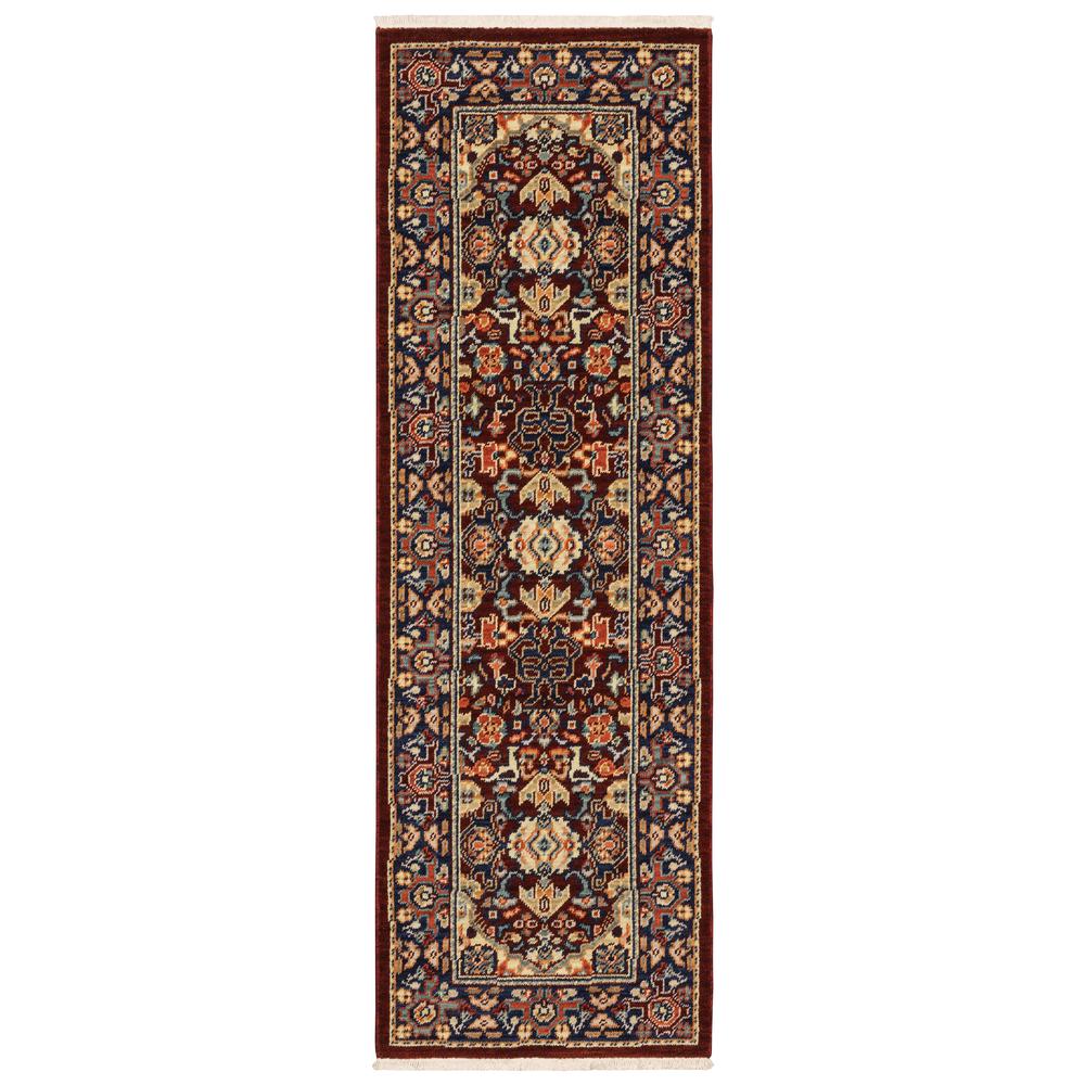 LILIHAN Red 2' X  6' Area Rug. Picture 1