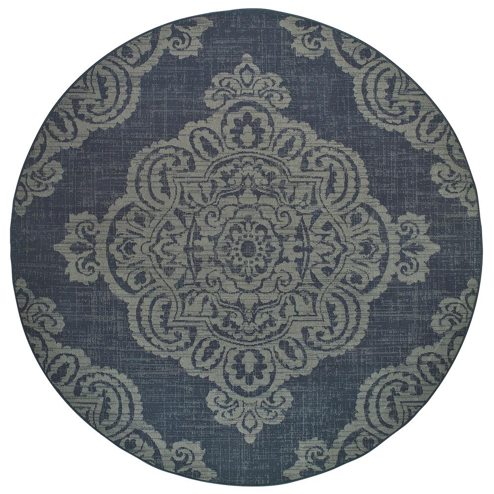MARINA Navy 7'10 Area Rug. Picture 1