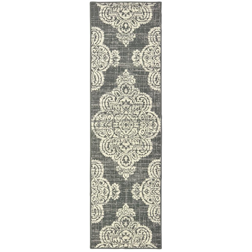 MARINA Grey 2' 3 X  7' 6 Area Rug. Picture 1