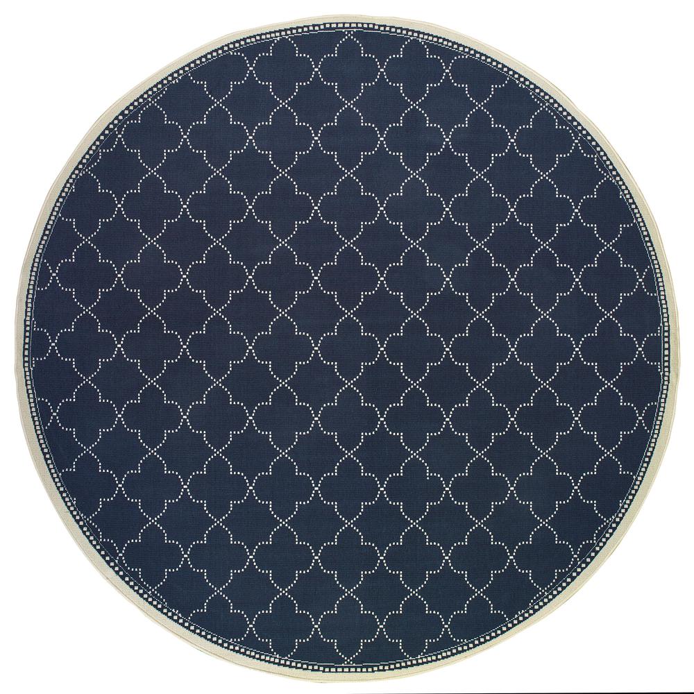 MARINA Navy 7'10 Area Rug. Picture 1