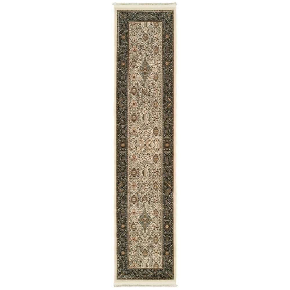MASTERPIECE Ivory 2' 3 X 10' Area Rug. Picture 1