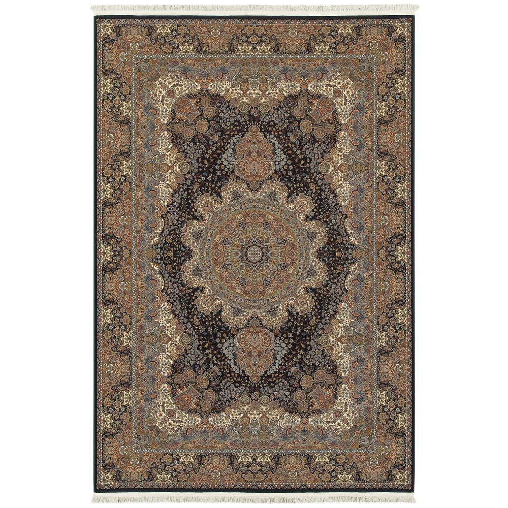 MASTERPIECE Navy 3'10 X  5' 5 Area Rug. Picture 1