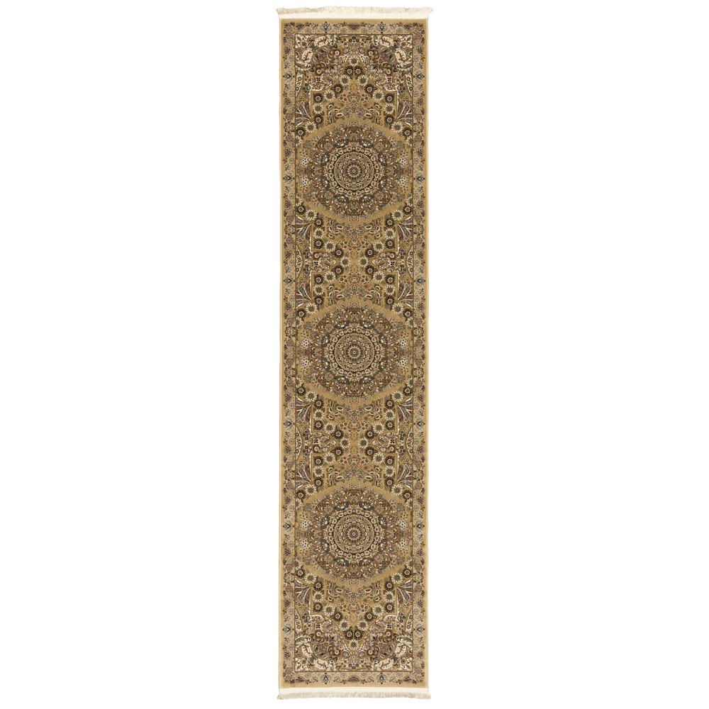 MASTERPIECE Gold 2' 3 X 10' Area Rug. Picture 1