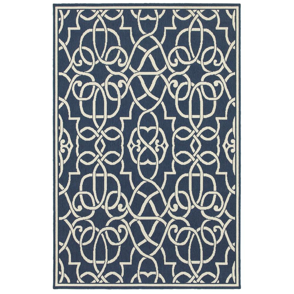 MERIDIAN Navy 1'10 X  2'10 Area Rug. Picture 1