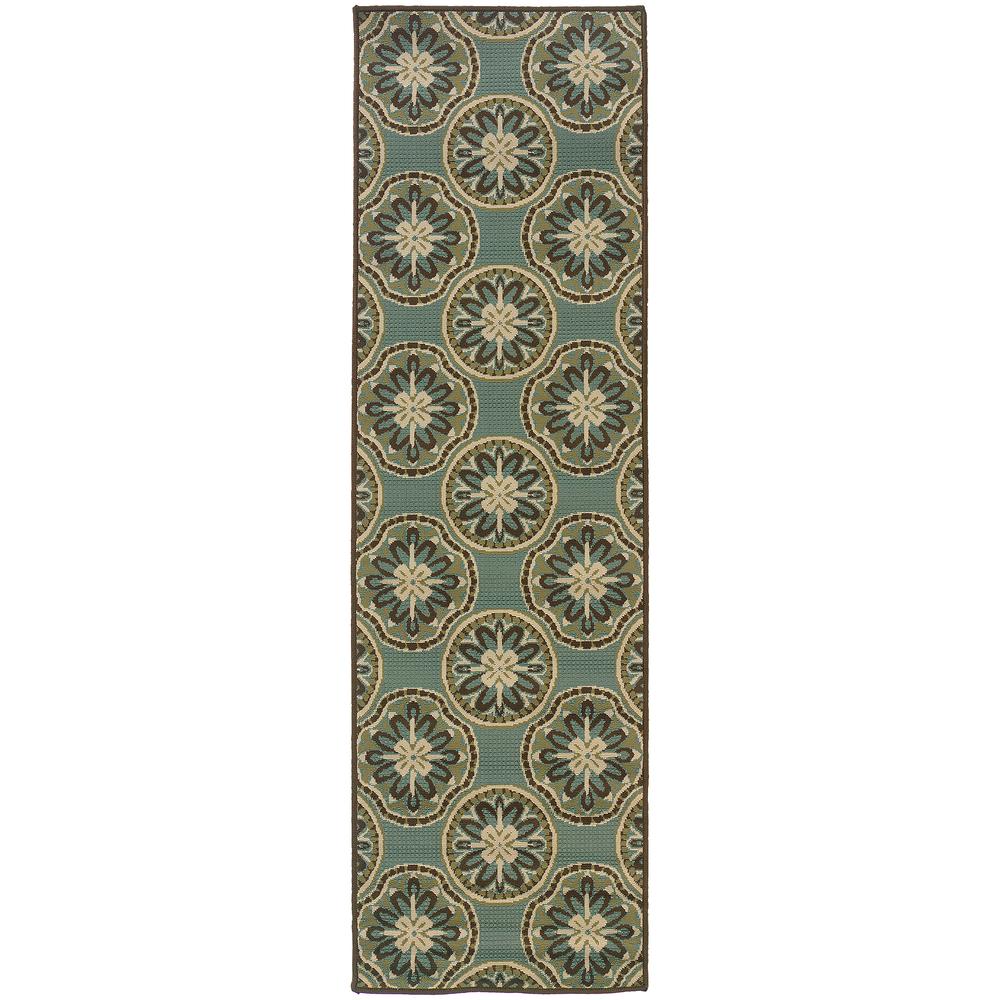 MONTEGO Blue 2' 3 X  7' 6 Area Rug. Picture 1