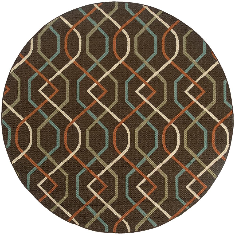 MONTEGO Brown 7'10 Area Rug. Picture 1