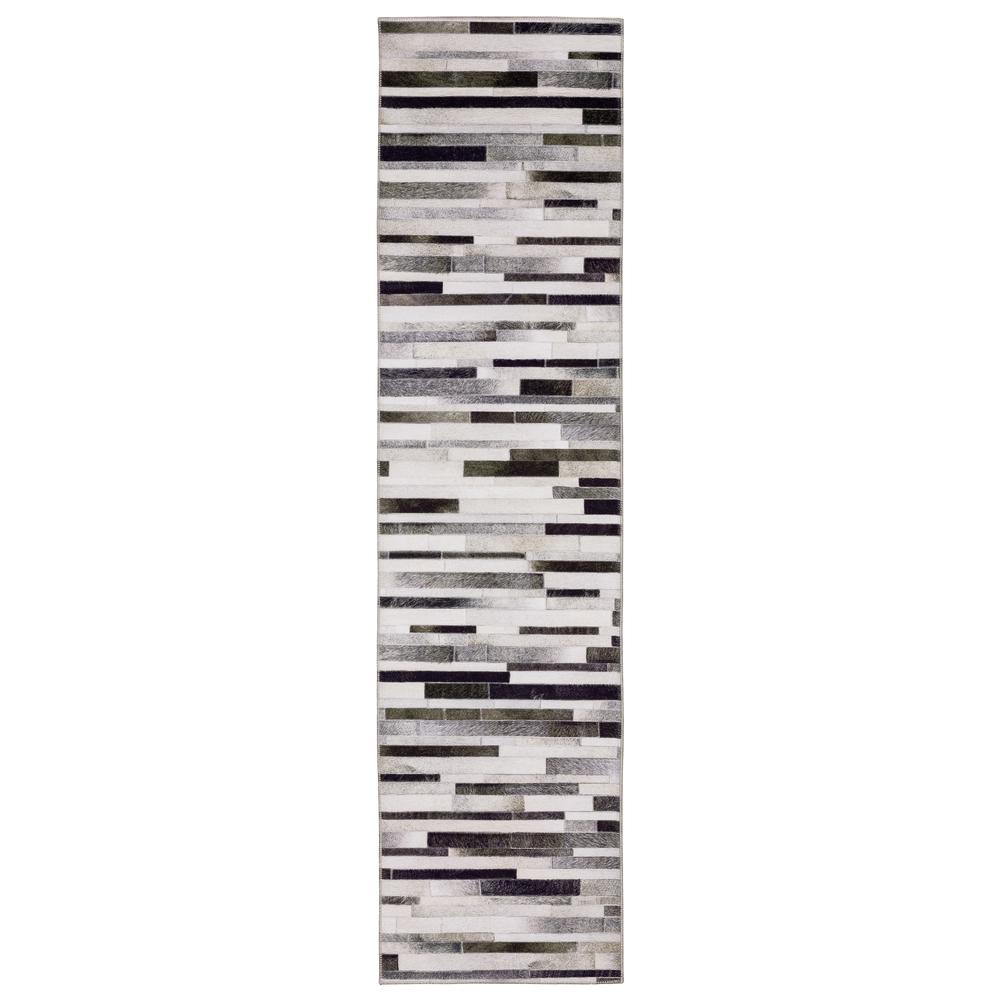 MYERS Grey 2' X  8' Area Rug. Picture 1