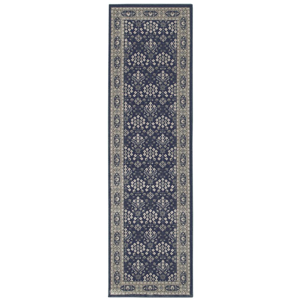 RICHMOND Navy 2' 3 X  7' 6 Area Rug. Picture 1