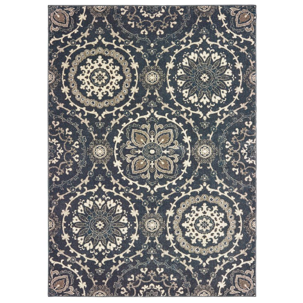RICHMOND Navy 1'10 X  3' Area Rug. Picture 1