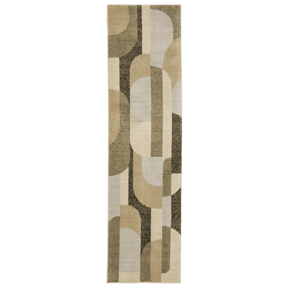 STRADA Brown 2' 3 X  8' Area Rug. Picture 1
