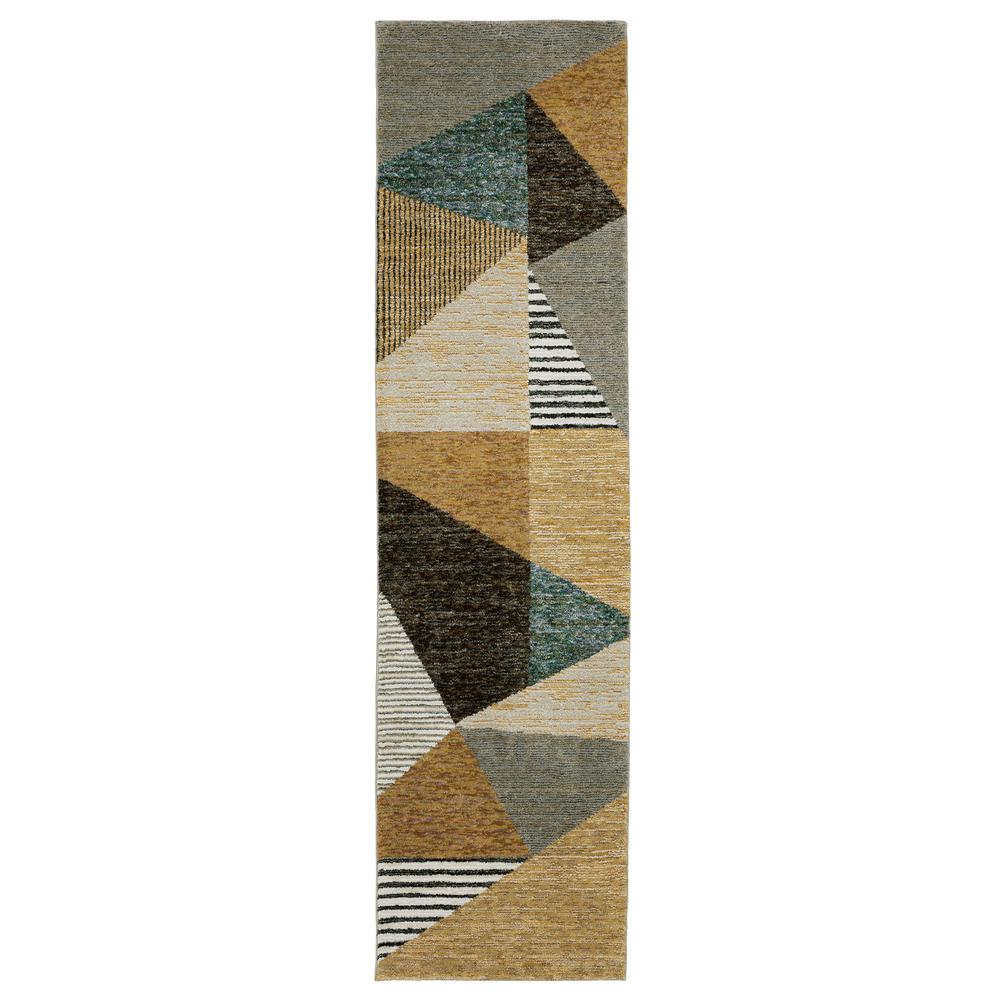 STRADA Gold 2' 3 X  8' Area Rug. Picture 1