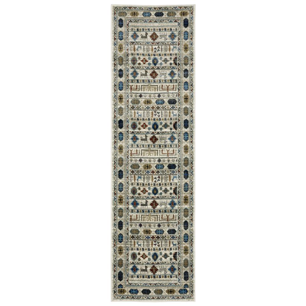 VENICE Ivory 2' 3 X  7' 6 Area Rug. Picture 1